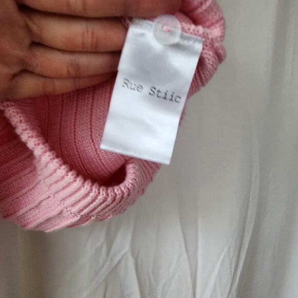 Free People Ryder Knit Romper By Rue Stiic Size S/ M Pink Ribbed Collared Soft - Picture 9 of 11